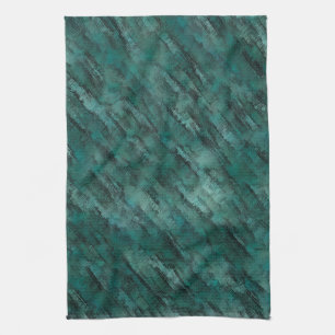 Poorly done cyan masonry kitchen towel