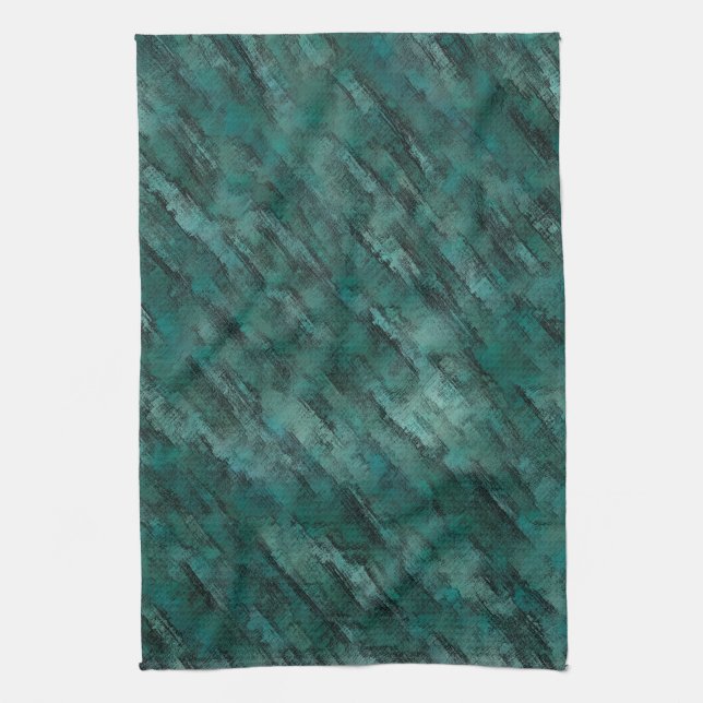 Poorly done cyan masonry kitchen towel (Vertical)