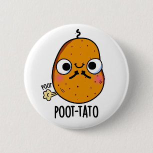 Poot-tato Funny Farting Potato Pun 2 Inch Round Button