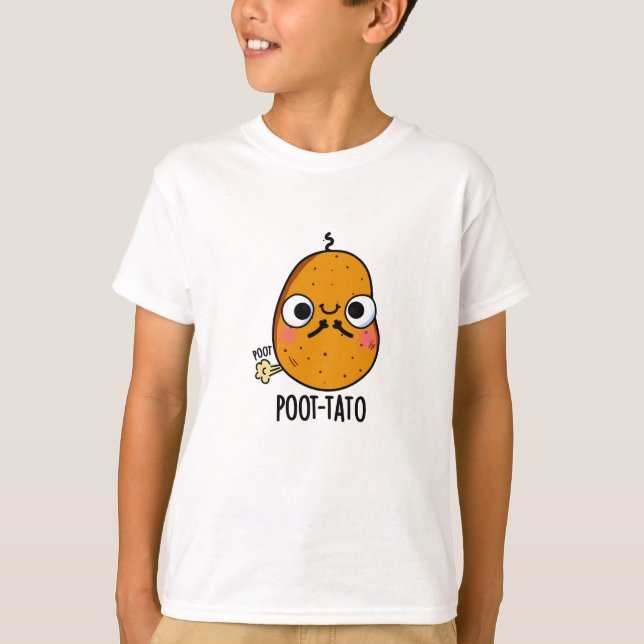 Poot-tato Funny Farting Potato Pun  T-Shirt (Front)