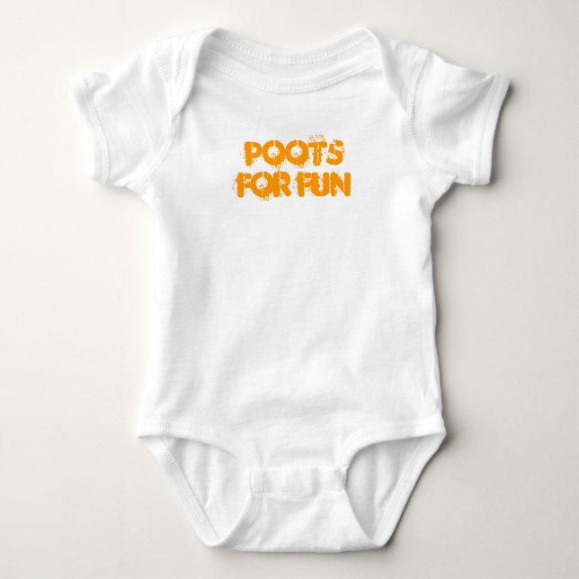 Poots for fun baby bodysuit (Front)