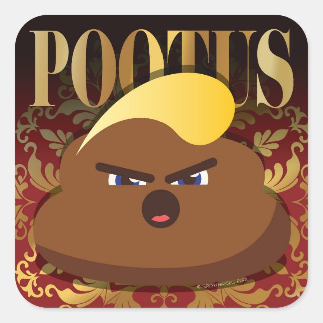 POOTUS SQUARE STICKER (Front)