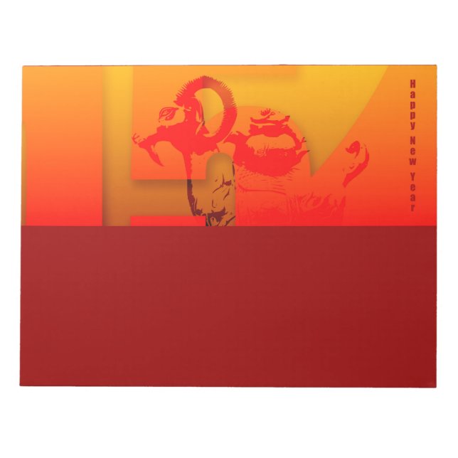 Pop 2015 Ram Sheep Chèvre Année - Bloc-notes (Devant)