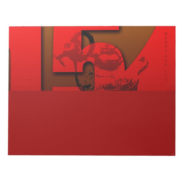 Pop 2015 Ram Sheep Chèvre Année - Bloc-notes (Devant)