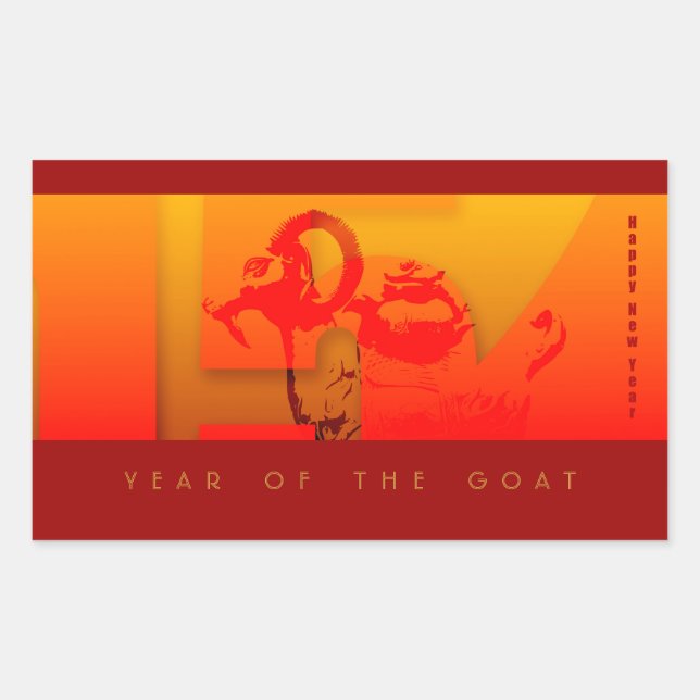 Pop 2015 Ram Sheep Chèvre Année - Stickers (Devant)