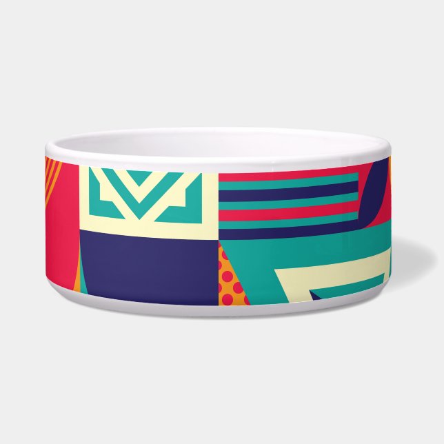 Pop abstract geometric shapes, seamless pattern. (Front)
