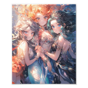 Pop Anime Mermaid Photo Print