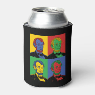 Pop Art Abraham Lincoln Can Cooler
