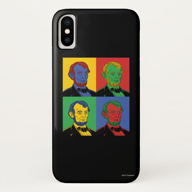 Pop Art Abraham Lincoln Case-Mate iPhone Case (Back)