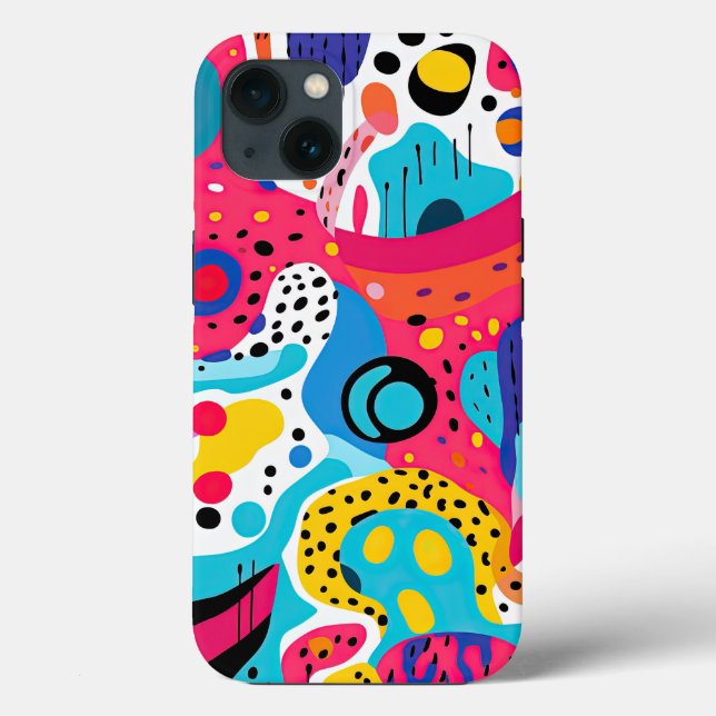 Pop Art Abstract Pattern, Pop Art Inspired Pattern Case-Mate iPhone Case (Back)