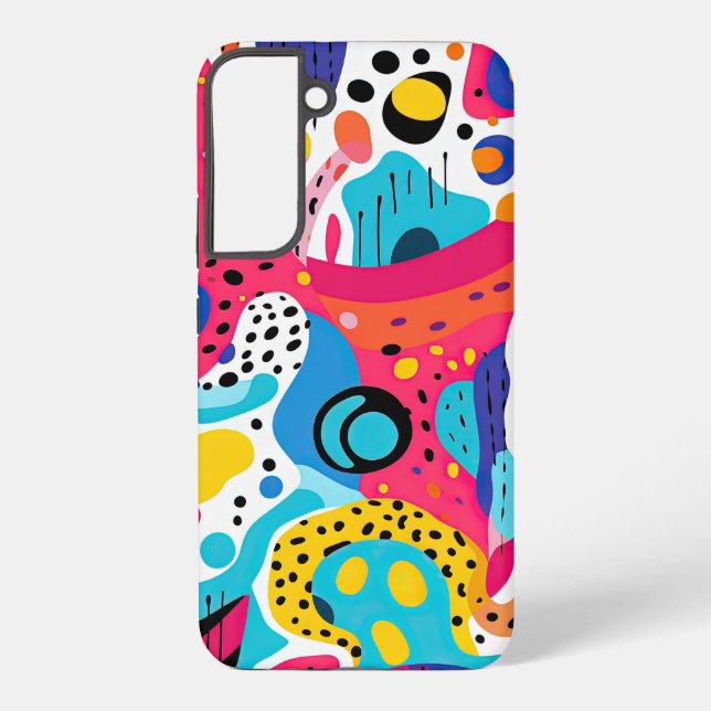 Pop Art Abstract Pattern, Pop Art Inspired Pattern Samsung Galaxy S22+ Case (Back)