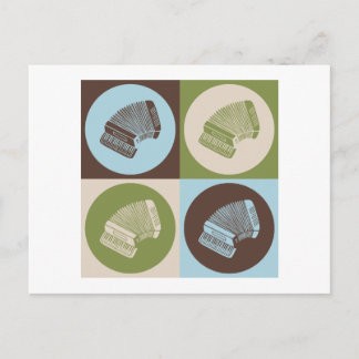 Pop Art Accordion Postcard