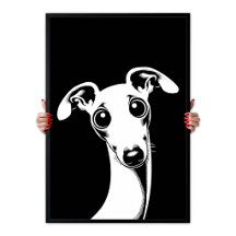 Pop Art Adorable Italian Greyhound White & Black