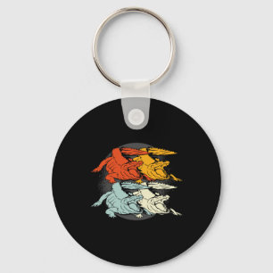 Pop Art Alligator Crocodile Keychain