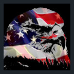 Pop Art American Flag Eagle Leadership Poster<br><div class="desc">Freedom & Courage Motivational  Eagles Images - Fearsome Patriotic Eagle - Pop Art Syle American Eagle Landing Image - Sephia Brown Tones Watercolor Effect American Bald Eagle - Fearless American Bald Eagle: Flying American Eagle Pictures - The bald eagle is the national bird and symbol of the USA.</div>