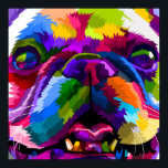 Pop-Art Animal Poster<br><div class="desc">French Bulldog Colourful  Dog Poster</div>