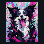 Pop Art Anime Border Collie Dog 001 - Victoria Sas Poster<br><div class="desc">[ Ultra-High Quality Art Paintings ] 

● Acrylic on paper
● 8, 000～10, 000pixel
● 500dpi

【Victoria Sasuke】
Illustrator who loves Japanese anime and Kawaii Dogs.
She draws cheerful and expressive dogs in a colourful and POP style.
These paintings will cheer up your everyday life.</div>