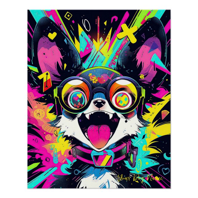 Pop Art Anime Chihuahua Dog 001 - Victoria Sasuke Poster (Front)