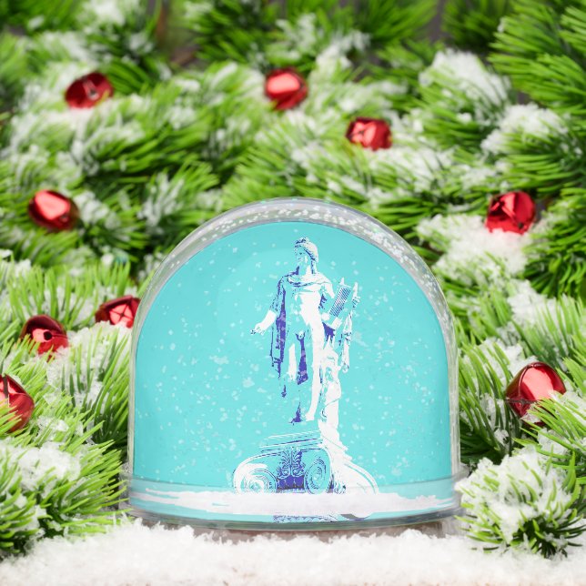 Pop Art Apollo Greek Statue – Bold Classical  Snowglobe (Christmas)