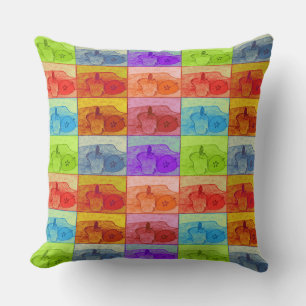 Pop Art Apple Accent Pillow