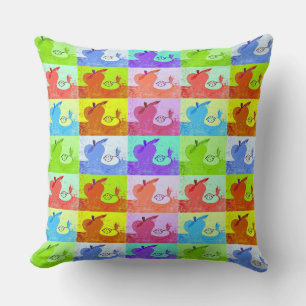 Pop Art Apple Accent Pillow