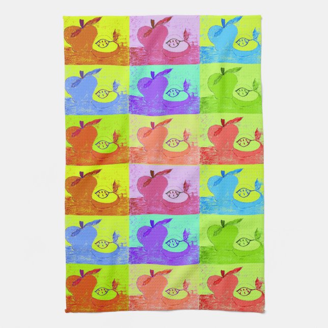 Pop Art Apple Kitchen Towel (Vertical)