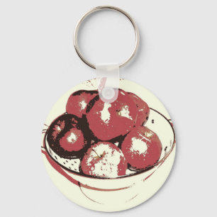 Pop Art Apples Keychain