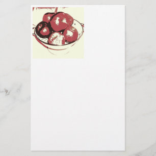 Pop Art Apples Stationery