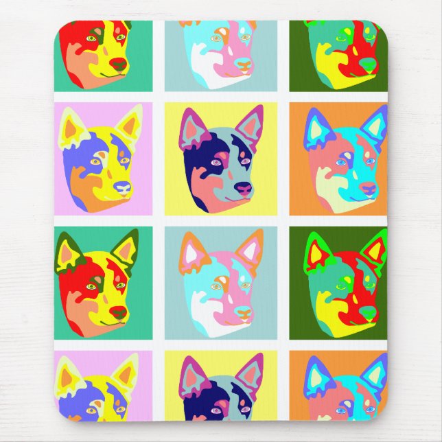 Pop Art Australian Cattle Dog Mouse Pad (Front)