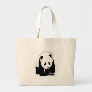 Pop Art Baby Panda Large Tote Bag