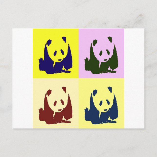 Pop Art Baby Pandas Postcard (Front)