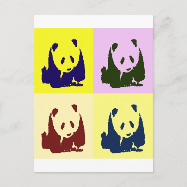 Pop Art Baby Pandas Postcard (Front)