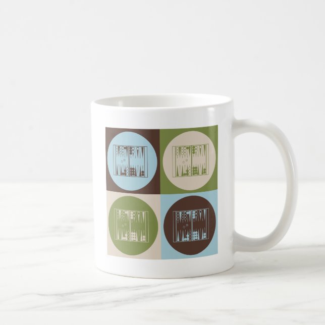 Pop Art Backgammon Coffee Mug (Right)