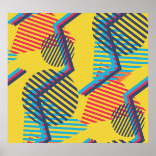 Pop art background, abstract geometric texture. poster