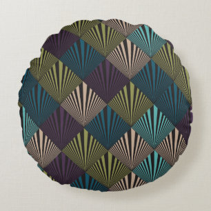 Pop art background round pillow