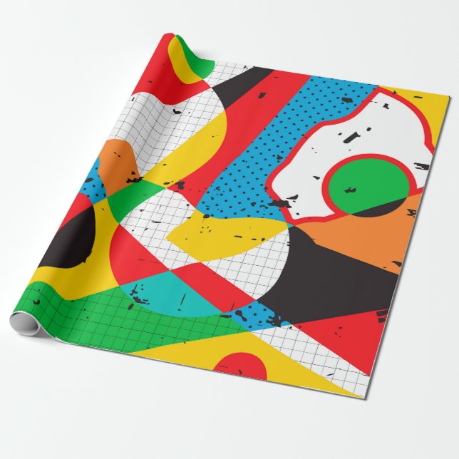 pop art background wrapping paper (Unrolled)