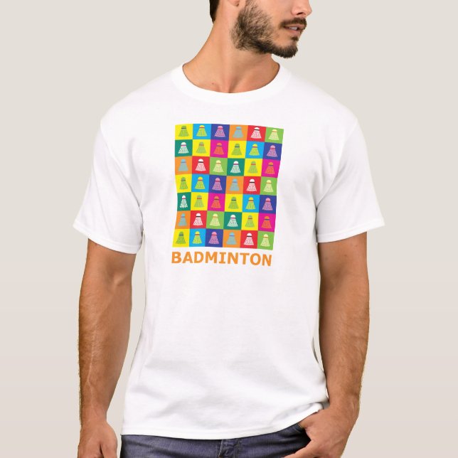 Pop Art Badminton T-Shirt (Front)