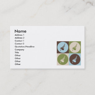 Pop Art Bagpipes Business Card