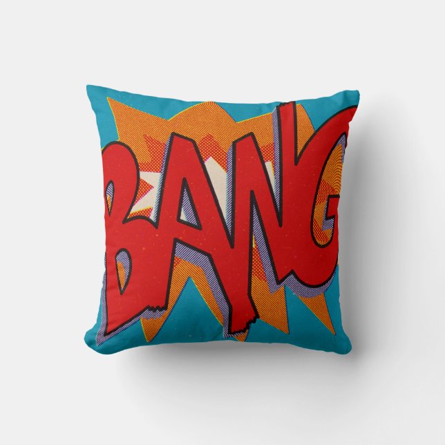 Pop Art | BANG | Throw Pillow (Front)