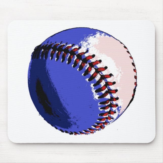 Pop Art Baseball Mouse Pad (Front)