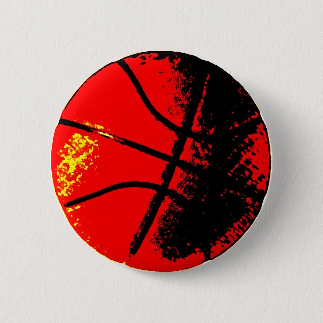 Pop Art Basketball 2 Inch Round Button (Front)