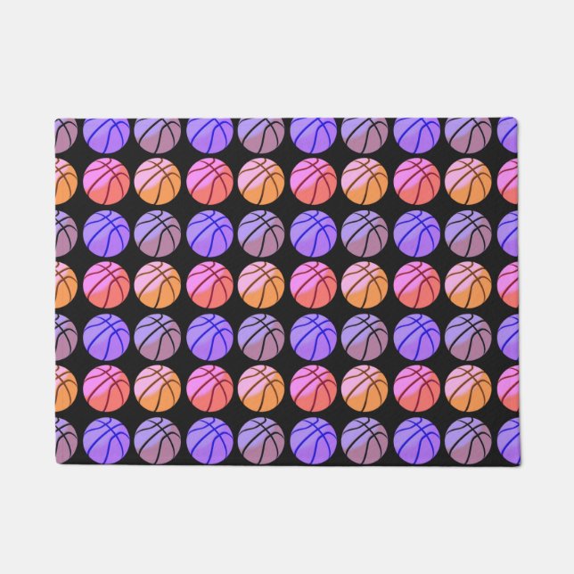 Pop Art Basketball Doormat (Front)