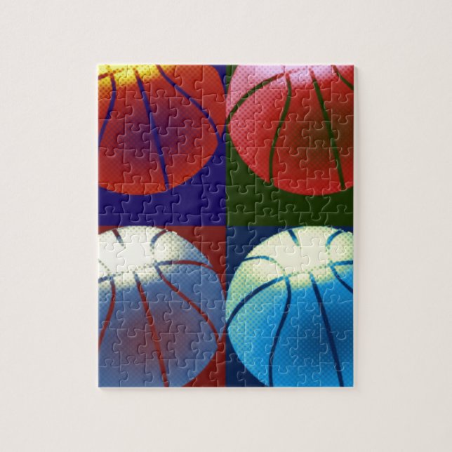 Pop Art Basketball Jigsaw Puzzle (Vertical)