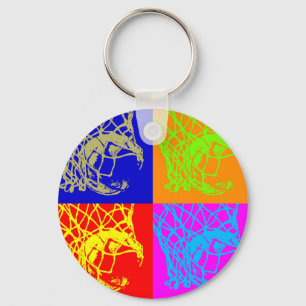 Pop Art Basketball Keychain