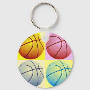 Pop Art Basketball Keychain