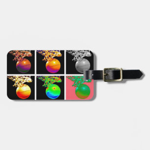 Pop Art Basketball Luggage Tag