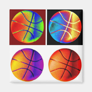 Pop Art Basketball Magnet