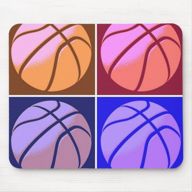 Pop Art Basketball Mouse Pad (Front)