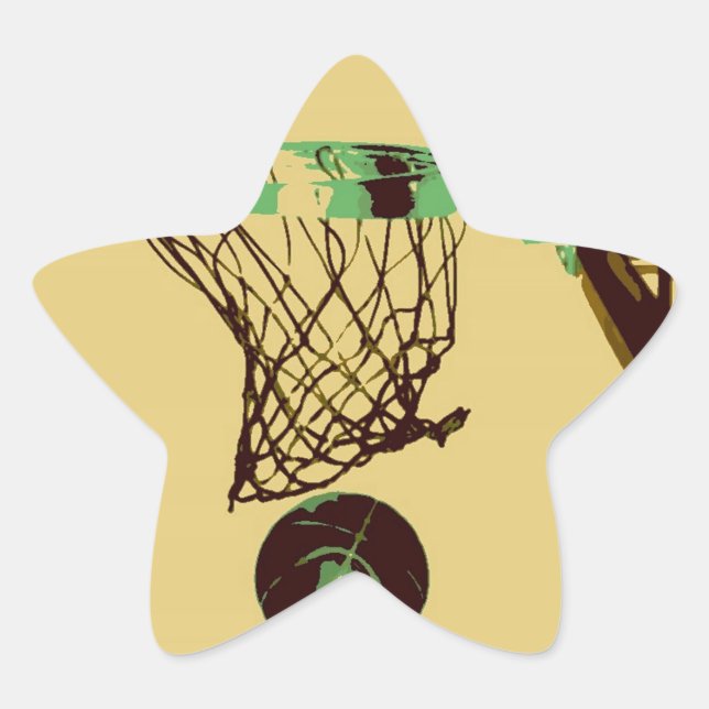 Pop Art Basketball Star Sticker (Front)