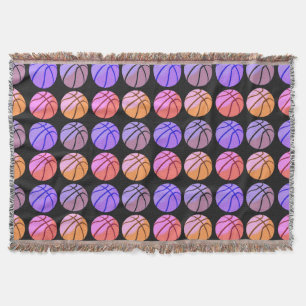 Pop Art Basketball Throw Blanket